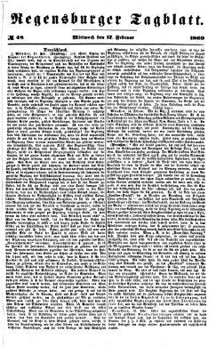 Regensburger Tagblatt Mittwoch 17. Februar 1869