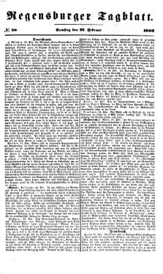 Regensburger Tagblatt Samstag 27. Februar 1869