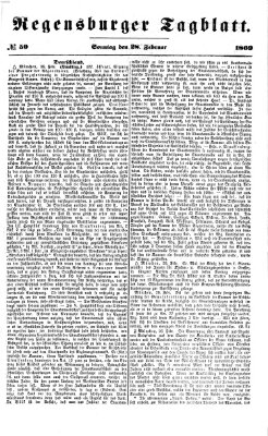 Regensburger Tagblatt Sonntag 28. Februar 1869