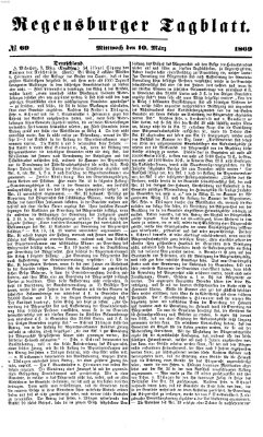 Regensburger Tagblatt Mittwoch 10. März 1869