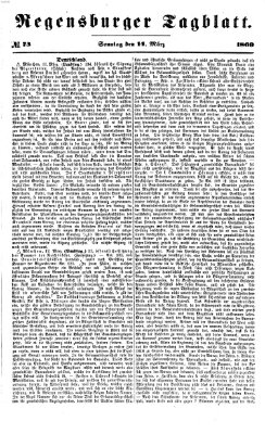 Regensburger Tagblatt Sonntag 14. März 1869