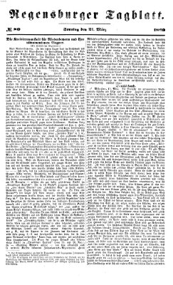 Regensburger Tagblatt Sonntag 21. März 1869