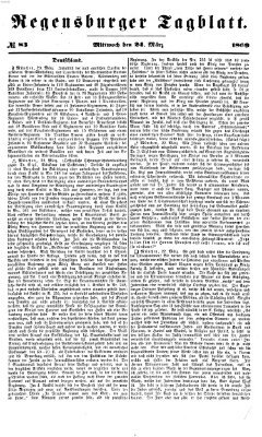 Regensburger Tagblatt Mittwoch 24. März 1869