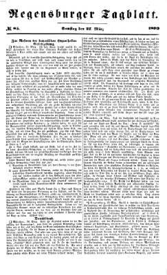 Regensburger Tagblatt Samstag 27. März 1869