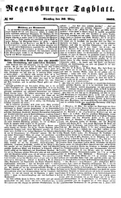 Regensburger Tagblatt Dienstag 30. März 1869