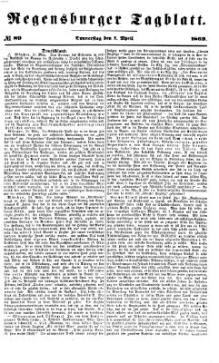 Regensburger Tagblatt Donnerstag 1. April 1869