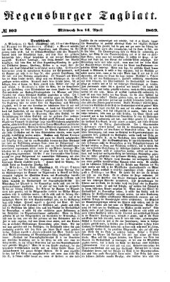 Regensburger Tagblatt Mittwoch 14. April 1869