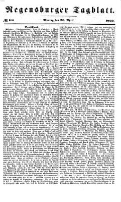 Regensburger Tagblatt Montag 26. April 1869