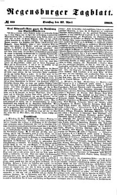 Regensburger Tagblatt Dienstag 27. April 1869