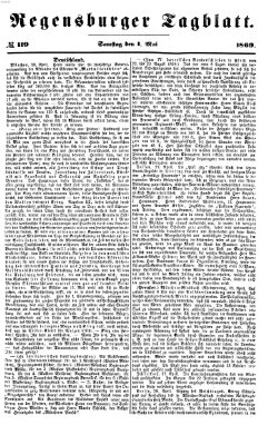 Regensburger Tagblatt Samstag 1. Mai 1869