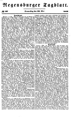 Regensburger Tagblatt Donnerstag 20. Mai 1869