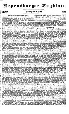 Regensburger Tagblatt Freitag 11. Juni 1869