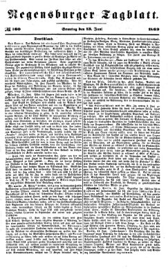 Regensburger Tagblatt Sonntag 13. Juni 1869