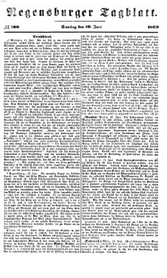 Regensburger Tagblatt Samstag 19. Juni 1869