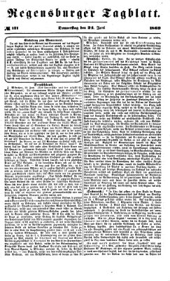 Regensburger Tagblatt Donnerstag 24. Juni 1869