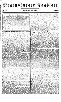 Regensburger Tagblatt Freitag 25. Juni 1869