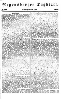 Regensburger Tagblatt Samstag 31. Juli 1869