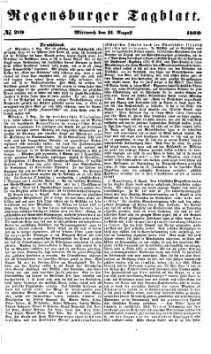 Regensburger Tagblatt Mittwoch 11. August 1869