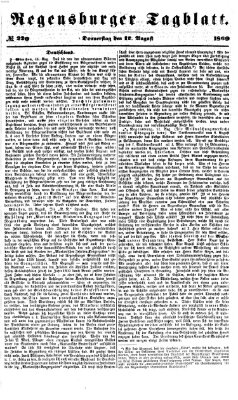 Regensburger Tagblatt Donnerstag 12. August 1869