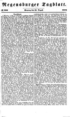 Regensburger Tagblatt Sonntag 15. August 1869