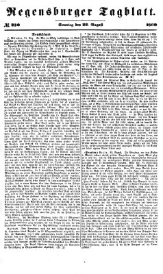 Regensburger Tagblatt Sonntag 22. August 1869