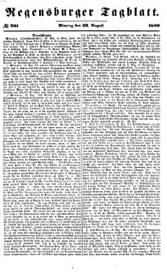 Regensburger Tagblatt Montag 23. August 1869