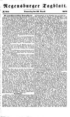 Regensburger Tagblatt Donnerstag 26. August 1869