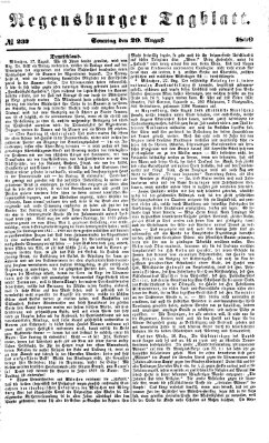 Regensburger Tagblatt Sonntag 29. August 1869