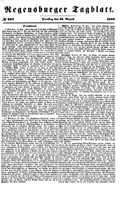 Regensburger Tagblatt Dienstag 31. August 1869