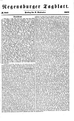 Regensburger Tagblatt Freitag 3. September 1869