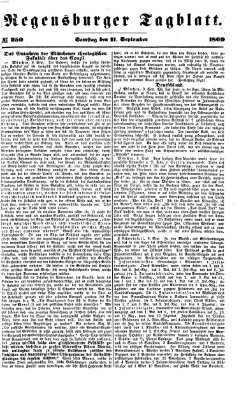 Regensburger Tagblatt Samstag 11. September 1869