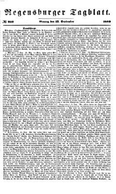 Regensburger Tagblatt Montag 13. September 1869