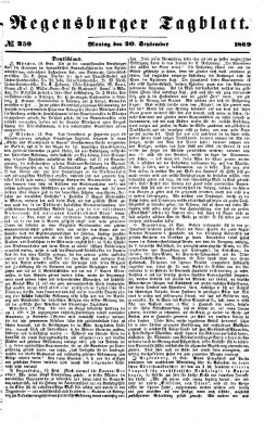 Regensburger Tagblatt Montag 20. September 1869