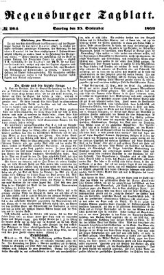 Regensburger Tagblatt Samstag 25. September 1869