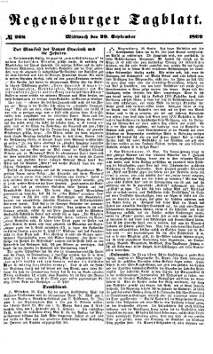 Regensburger Tagblatt Mittwoch 29. September 1869