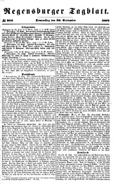 Regensburger Tagblatt Donnerstag 30. September 1869