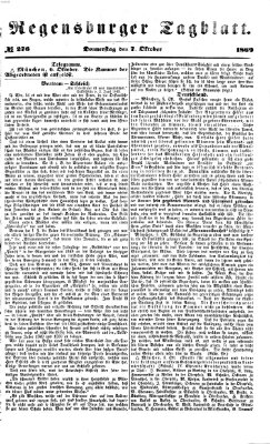 Regensburger Tagblatt Donnerstag 7. Oktober 1869