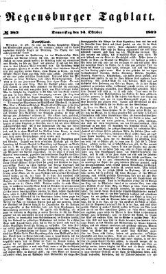 Regensburger Tagblatt Donnerstag 14. Oktober 1869