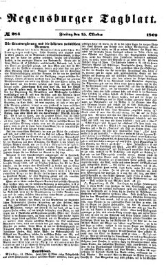 Regensburger Tagblatt Freitag 15. Oktober 1869