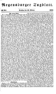 Regensburger Tagblatt Samstag 16. Oktober 1869