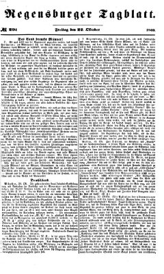 Regensburger Tagblatt Freitag 22. Oktober 1869