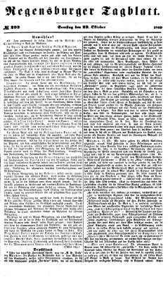 Regensburger Tagblatt Samstag 23. Oktober 1869