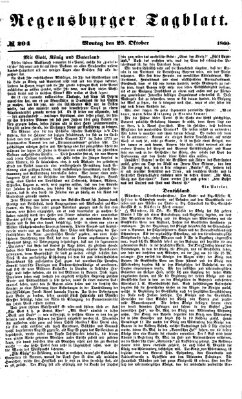 Regensburger Tagblatt Montag 25. Oktober 1869