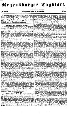 Regensburger Tagblatt Donnerstag 4. November 1869