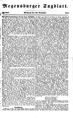 Regensburger Tagblatt Mittwoch 10. November 1869