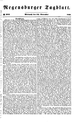 Regensburger Tagblatt Mittwoch 24. November 1869