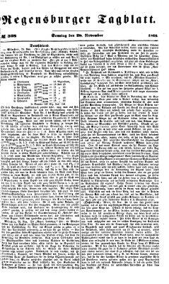 Regensburger Tagblatt Sunday 28. November 1869