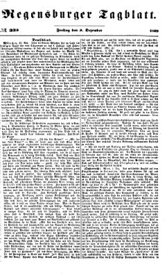 Regensburger Tagblatt Freitag 3. Dezember 1869