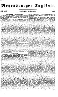 Regensburger Tagblatt Samstag 4. Dezember 1869