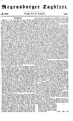 Regensburger Tagblatt Dienstag 14. Dezember 1869